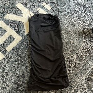 Tiger Mist Black Satin Dress